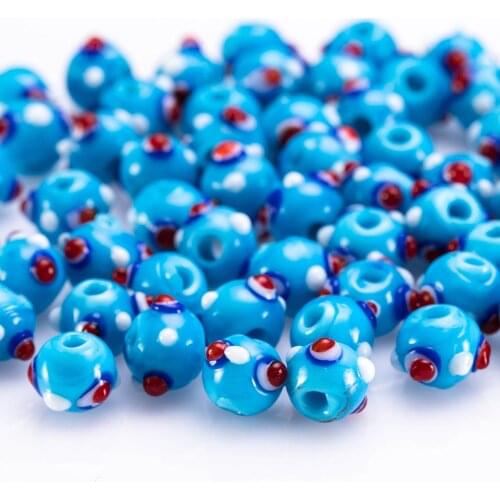 10mm Round Lampwork Beads for Making Bracelet Necklace Diy Jewelry Beads Lampwork Loose Spacer Beads for jewelry making