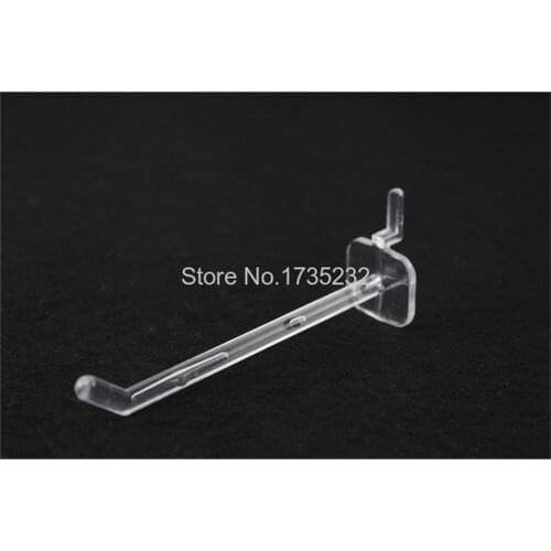 5cm 100pcs Clear Plastic Supermarket Single Foot Clear Plastic Hanger Hook For Storage Display Rack Shelf Display construction
