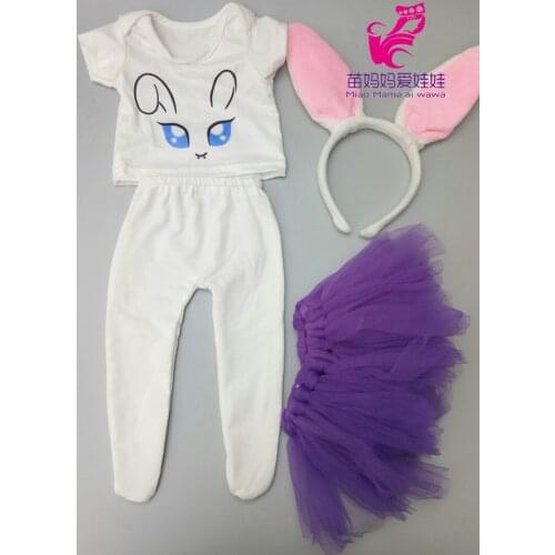 17 inch new born baby Doll rabbit clothes pants skirt 18 inch girl doll clothes trousers outfit children birthday gift
