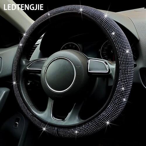 LEDTENGJIE Car Steering Wheel Cover Has No Inner Ring, The New Model Can Be Used In All Seasons, Non-slip and Durable