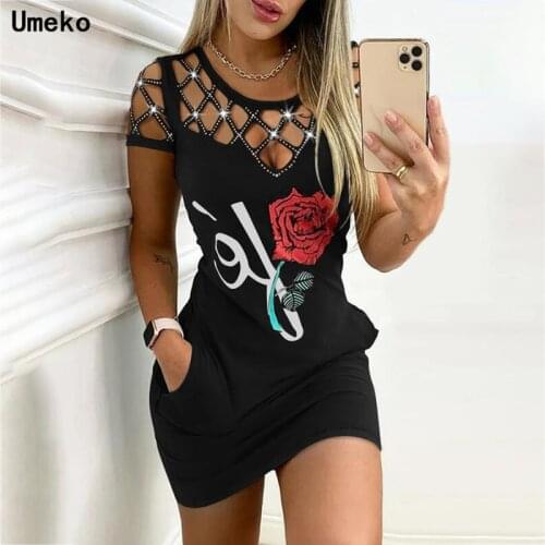 Fashion Rose Floral Print Mesh Mini Dress for Women See Through Sexy Midnight Clubwear Bodycon Short Sleeve 2021 Party Dresses