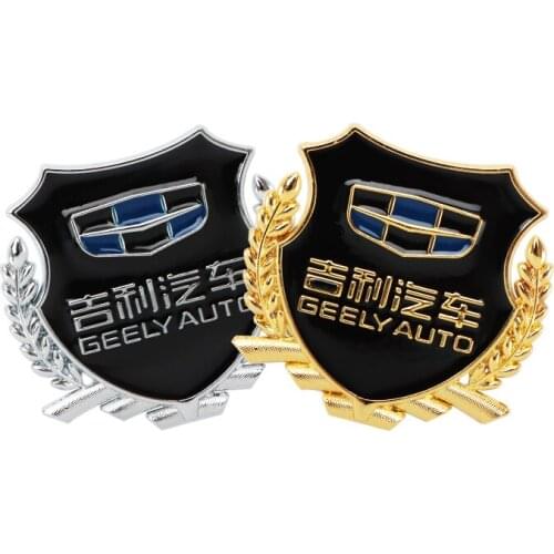 2pc 3D Metal Car Styling Side Window Car Door Sticker Decoration For Geely Vision SC7 MK CK Cross Gleagle Englon SC3 SC5 SC6