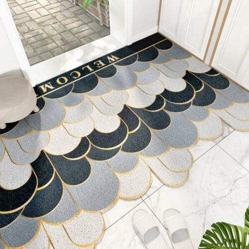 Non- Slip Foot Mat Hallway Porch mat for door entry can be cut into porch door mat wear-resistant rub resistant PVC silk ring