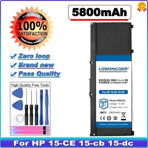 New 5800mAh SR04XL Battery for HP 15-CE 15-cb 15-dc 15-CX TPN-Q211 TPN-Q193 TPN-Q194 TPN-C133 TPN-C134 HSTNN-DB7W 917724-855