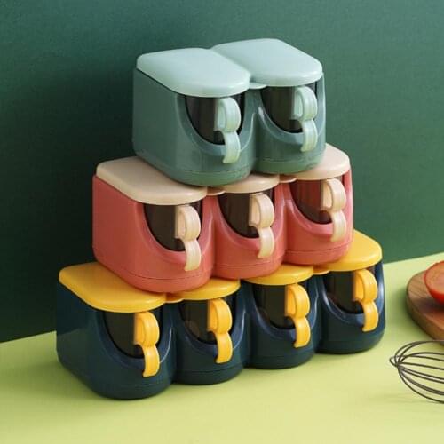 Seasoning Box Nice-looking Decorative Healthy Plastic Spice Box Multi-Grids Seasoning Container for Home