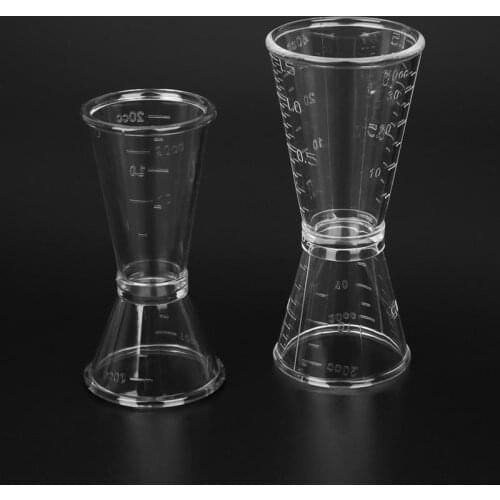 FunPa Plastic Cocktail Jigger Creative Double Jigger Measuring Jigger Measure Cup Cocktail Bar Jigger Bar Party Bar Accessories
