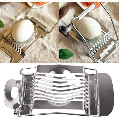 1Pcs Stainless Steel Boiled Egg Slicer Section Cutter Mushroom Tomato Cutter Kitchen Novelty Tool