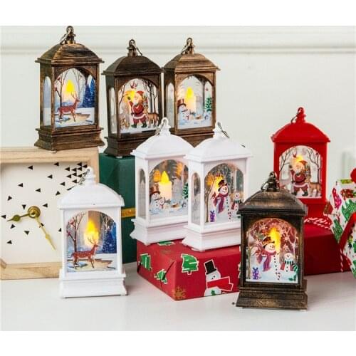 Christmas Led Light Glowing Elderly Snowman Elk Decoration Light Merry Christmas Decorations New Year Xmas Gifts Ornaments