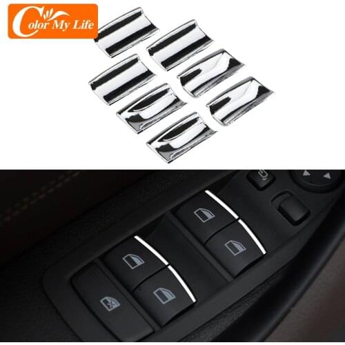 Color My Life Modification Interior for BMW 1 2 3 4 5 7 Series X1 X2 X3 X4 F20 F30 F34 F01 E84 F48 F25 F26 Window Lift Knob Trim