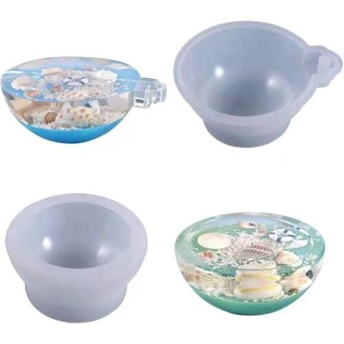 DIY Crystal Epoxy Resin Mold handmade semi-circular marine jewelry hemisphere pendant silicone mold home decoration
