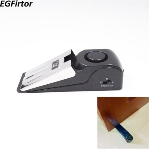 Home Alarm Door Stop Alarm 120db Door Block Vibration Alarm for Traveling Security Door Alarm Stopper Doorstop for Security