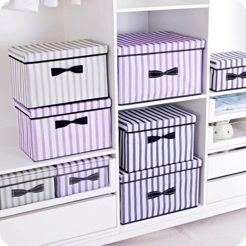 Folding Clothes Storage Box Clothes Organizer Kid Toys Storage Bin Laundry Cupboard Storage Box Desktop Organizers 3 Sizes