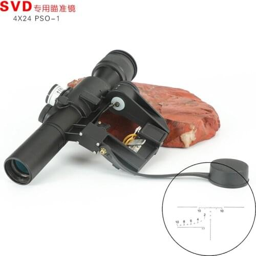 SVD 4x24 PSO Type Riflescope Sniper Rifle Series AK Rifle Scope for Hunting Sight Dragunov Optics Red Illuminated Optical sight