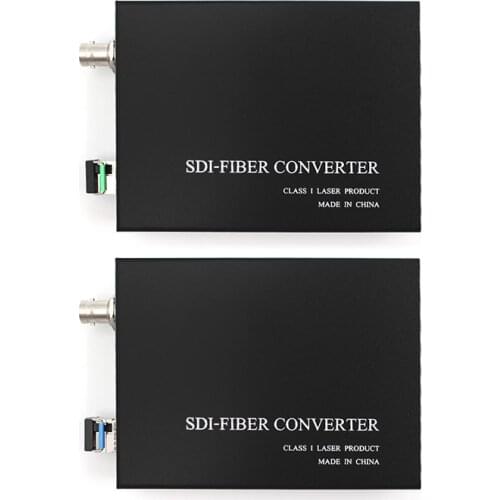SDI Fiber Optic Media Converter SD/HD/3G-SDI transmitter and receiver 1 Pair - Video Audio RS485 Data Over Fiber