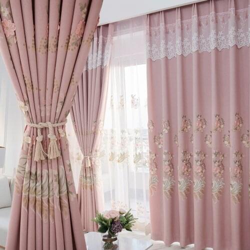 Curtains Modern Minimalist Embroidery Curtains for Living Room and For Bedroom Curtain Window Screen French Window Curtains