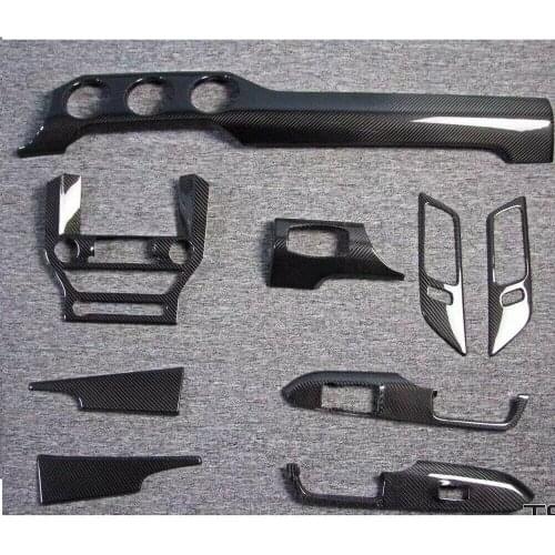 Carbon Fiber Interior Parts Dash CD Control Panel Console Trim for Ford Mustang
