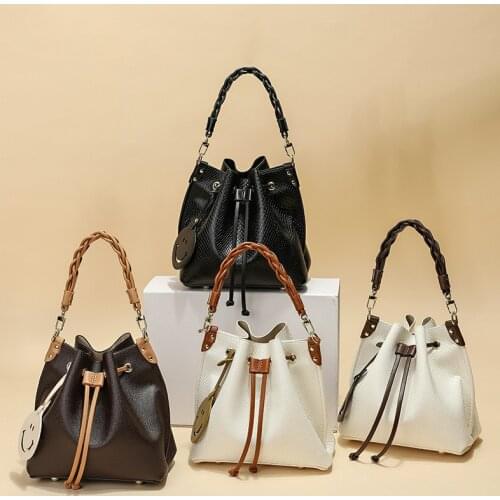 Womens Bucket Bag Fashion Trend Simple One Shoulder Bag Messenger Bag