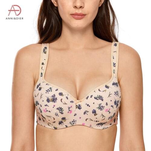 Womens Balconette Full Figure Underwire Lightly Lined Smooth Contour Bra