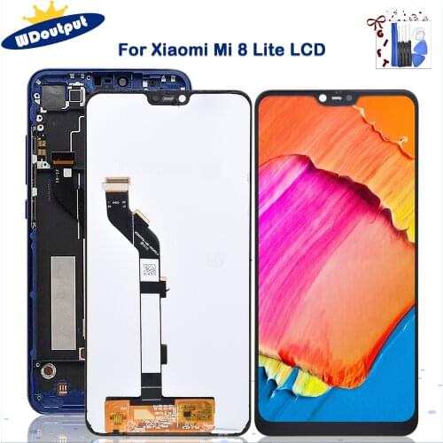 Original 6.26" LCD For Xiaomi Mi 8 Lite LCD Display Touch Screen Digitizer Assembly With Frame For Xiaomi Mi8 Lite Mi 8X LCD