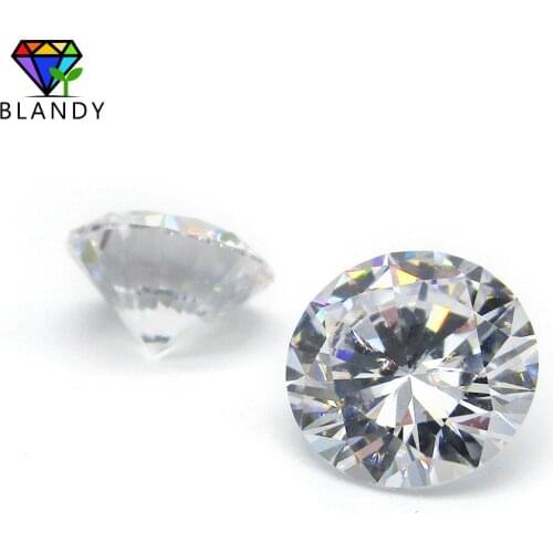 1000pcs 6.5mm Round Brilliant Cut 5A Loose White Cubic Zirconia CZ Stone For Jewelry