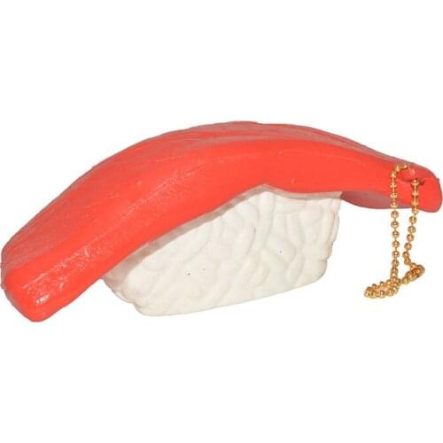 12CM New Cute Tuna Fish Squishy Yummy Sushi Collectibles Soft Toy Bread Ballchain Hot Sale 1PCS