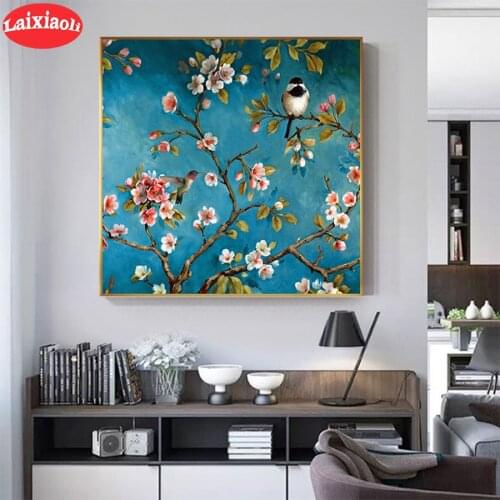 Diamond embroidery American Lucky Flower Bird diamond painting cross stitch 5d full square round drill 5d puzzles