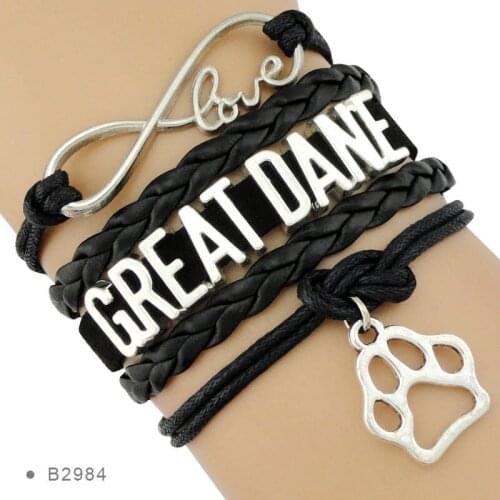Dog Person Dog Mom Lover Paw Bracelets Wheaton Terrier Pomeranian Basset Hound Husky Huskies Great Dane Bracelet