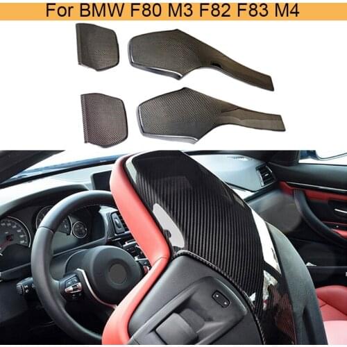 Carbon Fiber Car Inner Seat Shells Cover Trim for BMW F80 M3 F82 F83 M4 Sedan Convertible 2014 - 2019