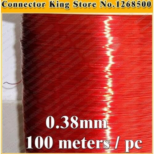 ChengHaoRan QA-1-130 100m Red Magnet Wire 0.38 mm Enameled Copper wire Magnetic Coil Winding