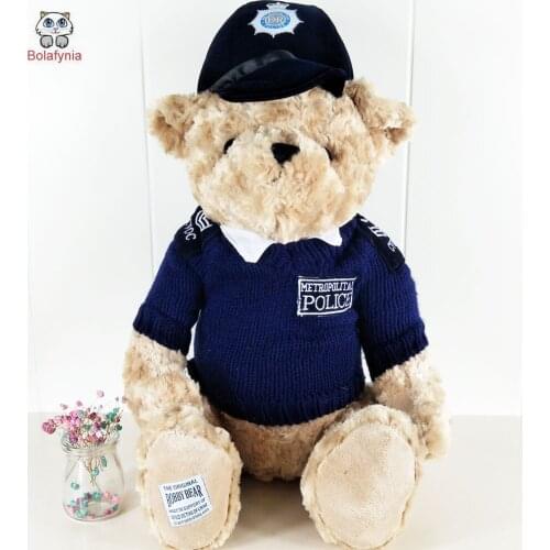 BOLAFYNIA Children Plush Stuffed Toys Baby bear with hat Kid Toy for Christmas Birthday Gift