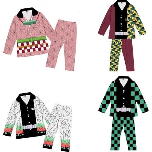 Kids pajamas Agatsuma Zenitsu Kids Demon Slayer Kamado Nezuko Blade of Ghost Graphic Tomioka Giyuu pajamas for kids