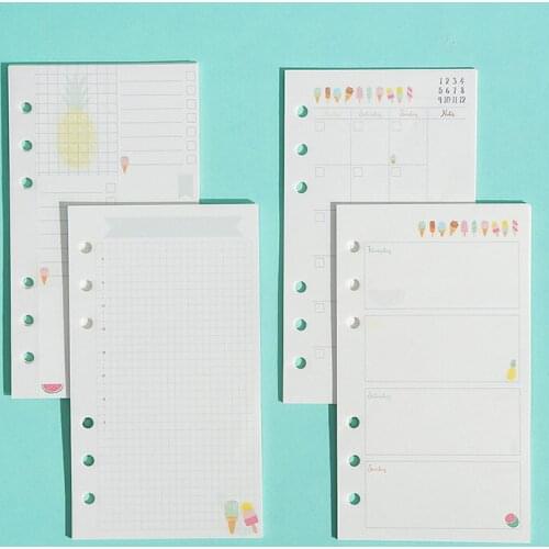 DOKIBOOK Summer Series Filler Papers A5/A6/A7 Color Inside Pages Double-sided Color Printing 1Set 174 Sheets