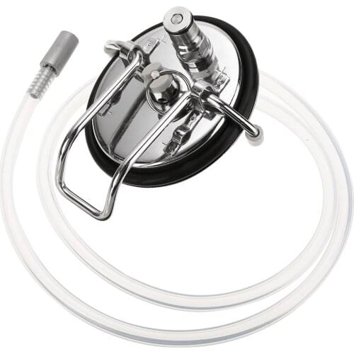 HomeBrewing Cornelius Style Carbonation Keg Lid Kit With Stainless Ball Lock Post 0.5 Micron Diffusion Stone 2 Feet Beer Line