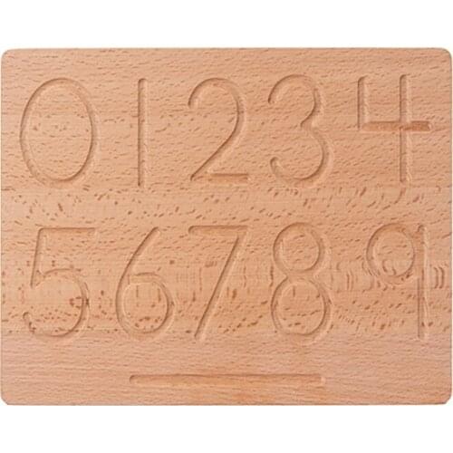 Alphabet Number Tracing Boards Double Sided Wood Learn to Write 123 Board for Kids Preschool Educational Toy