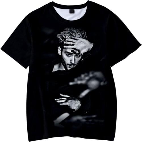 Hot Sale Singer Zayn Malik T-Shirt 3D Short Sleeve Unisex Fashion Casual Harajuku Round-neck Short Sleeve Streetwear Top Clothes