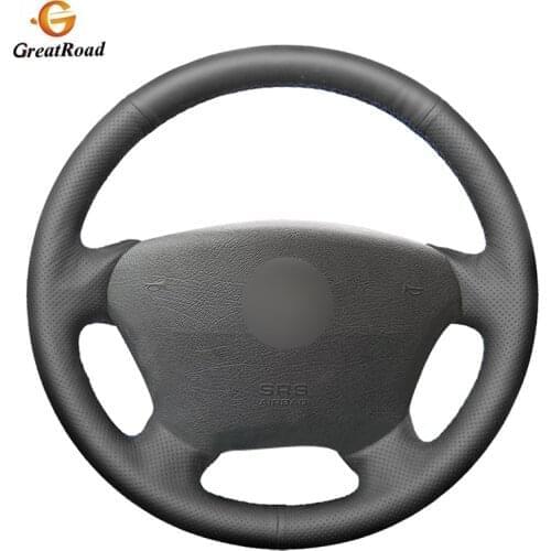 Hand-stitched Black PU Artificial Leather Car Steering Wheel Cover for Mercedes Benz W163 M-Class ML230 270 320 350 430 500 1997