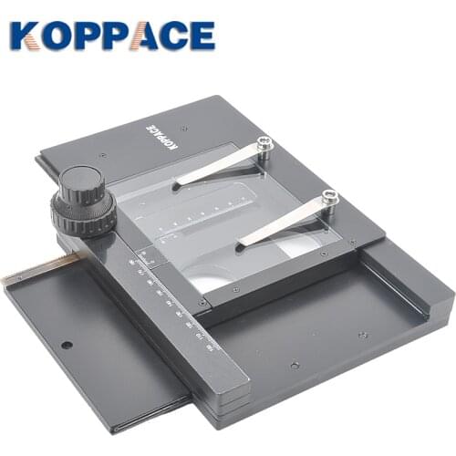 KOPPACE Microscope Stage Horizontal Moving 75mm Vertical 55mm XY Moving Stage For Stereo Microscope Installation Size 95mm