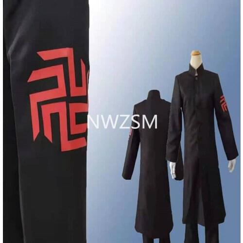 Anime Tokyo Revengers Sano Manjiro Cosplay Costume Unisex Tokyo Manji Gang Mikey Jacket Cloak Pants Halloween Party