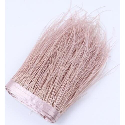 Beautiful Pink Natural Peacock Feather Trim Width 13-18cm Decorative Feathers Ribbon Clothing Dress sewing Crafts Plume