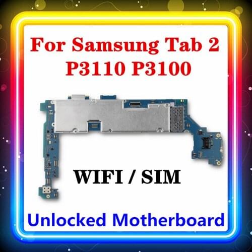 For Samsung Galaxy Tab 2 P3110 P3100 Motherboard WIFI / SIM Version Android OS Installed Original Replaced Clean Main Board