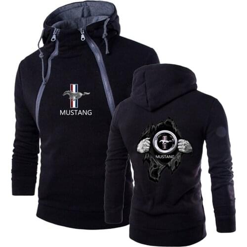 2021 Spring Autumn Mustang Printing Men Harajuku Style Leisure Pullover Hoodies Classic Tracksuit Slim fashion Tops Sweatshirts
