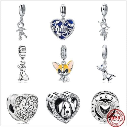 The new Silver Shiny Boys and girls dancing on ice fit Pandora Charm Silver 925 Bead Bangle with stylish DIY jewelry