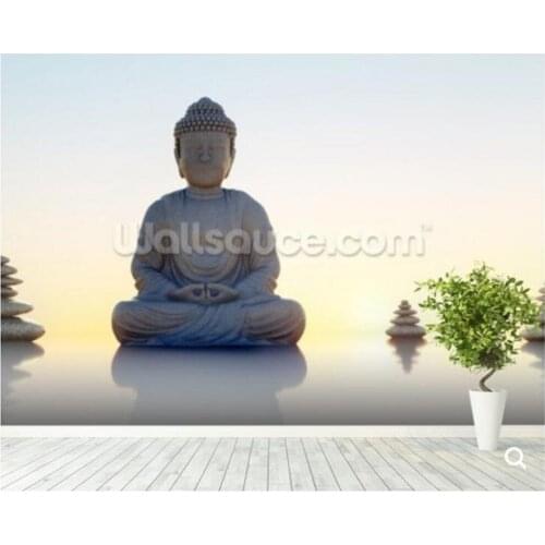 Custom Buddha wallpaper, Buddha Panoramic Wall Mural Wallpaper for corridor living room TV backdrop decorative wallpaper