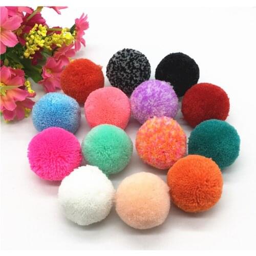 Pompom 35mm Thick Yarn Ball DIY Crafts Mixed Color Pompones Balls Wedding Christmas Home Decor Baby Hat Sewing Accessories 20pcs