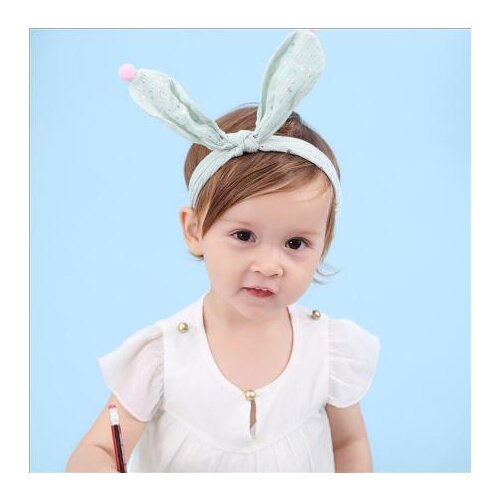 2017 New 10pcs/lot Double Ball Turban Headband Cute Star Rabbit Ear Headband kids girls Hairband Diademas Pelo Hair Accessories