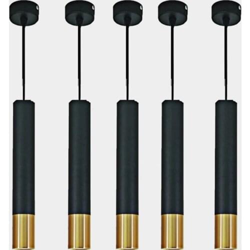 Dimmable 10W/15W LED Pendant Lamps Long Tube lamps Dining Room Shop Bar Decoration Cylinder Pipe Cord Pendant Lights AC90-260V