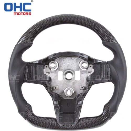 100% Real Carbon Fiber Steering Wheel compatible for Tesla Model 3 ( Can Make Honeycomb Forged Carbon Fiber)