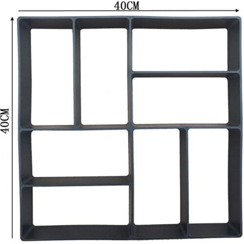 Pavement Mold Reusable Path Maker Mold Garden Paving Stone Molds 40x40cm