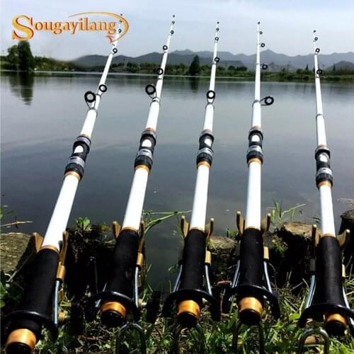 Sougayilang Top Quality 1.8M-3.3M Portable Telescopic Carp Fishing Rod Hard FRP Carbon Fiber Fishing Rod Sea Rod