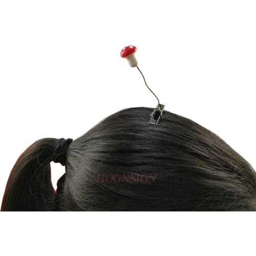 2 Pieces Mushroom Hairpin Plant Display Cute Artifact Seedling Hairpin Head Long Grass Weird Cartoon Headdress Flower Sale